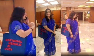‘नेशनल हेराल्ड की लूट’ बैग लेकर संसद पहुंचीं बांसुरी स्वराज, गांधी परिवार पर साधा निशाना