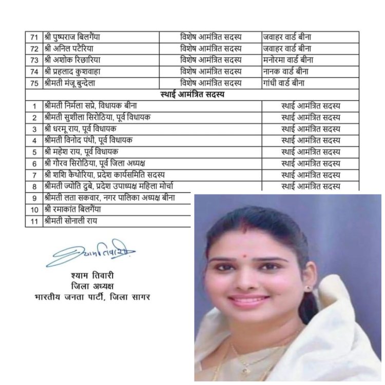 MP News: गलती से आया निर्मला सप्रे का बीजेपी लिस्ट में नाम, जिलाध्यक्ष ने स्वीकारी गलती