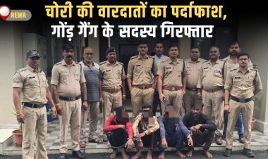 जिले में चोरी की वारदातों का पर्दाफाश, गोंड़ गैंग के चार सदस्य गिरफ्तार