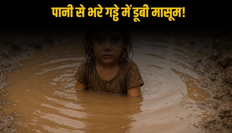बारिश में बदहाल रास्ते बने जानलेवा, सड़क में पानी से भरे गड्ढे में डूबी 7 साल की मासूम, ग्रामीणों में आक्रोश
