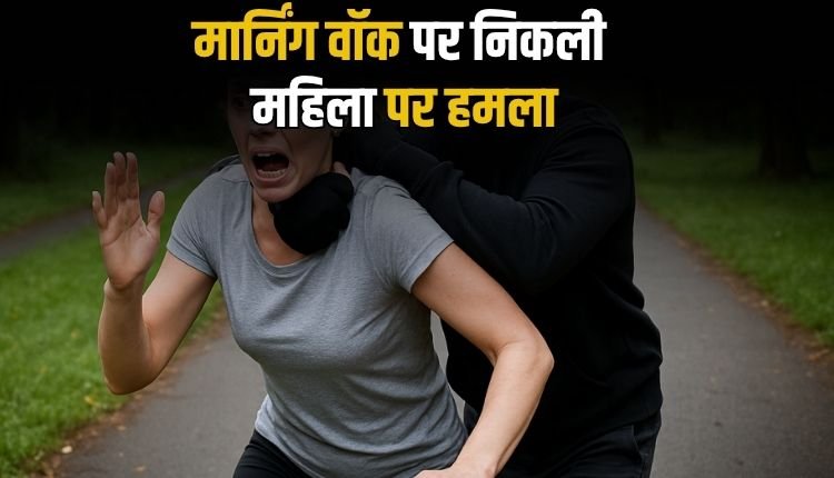मार्निंग वॉक पर निकली महिला पर हमला कर बाईक चोरी कर भाग निकले शातिर बदमाश