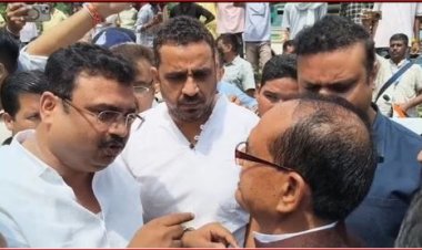 कांग्रेस जिला अध्यक्ष ने रोका केंद्रीय मंत्री शिवराज सिंह का काफिला खाद की परेशानी का उठाया मुद्दा 