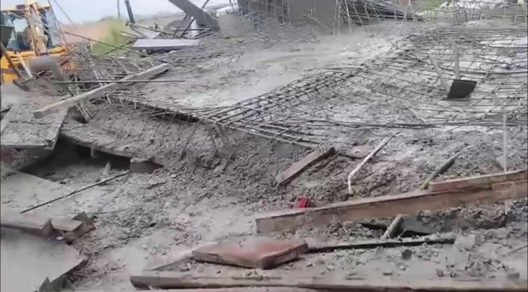 सांदीपनी स्कूल की छत गिरी, 6 लोग घायल