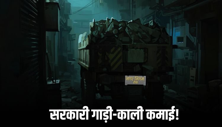नगर निगम रीवा की गाड़ी से चल रहा अवैध खनिज परिवहन, रंगे हाथों पकड़ा गया