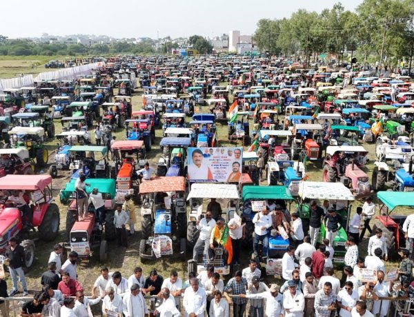 भावांतर योजना से बेहद खुश हैं MP के किसान, CM का ट्रैक्टर रैली निकालकर किया THANKYOU