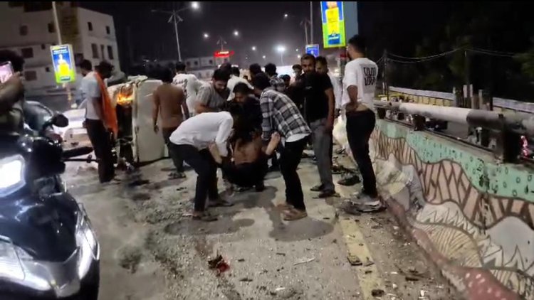 समान फ्लाइओवर पर दिल दहला देने वाला सड़क हादसा! एक की मौत, तीन घायल