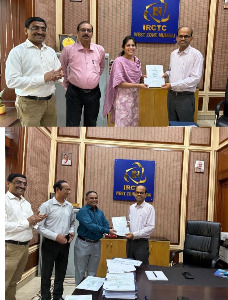 IRCTC पश्चिमी क्षेत्र मुंबई द्वारा अगस्त और सितंबर 2025 के श्रेष्ठ कर्मचारी सम्मानित