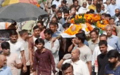 गार्ड ऑफ ऑनर के साथ लोकतंत्र सेनानी, पूर्व विधायक शंकरलाल तिवारी का हुआ अंतिम संस्कार