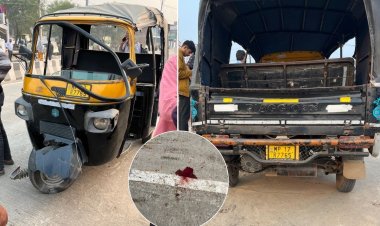 भीषण हादसा: आगे निकलने की होड़ में पलटा भरा हुआ ऑटो, चार घायल