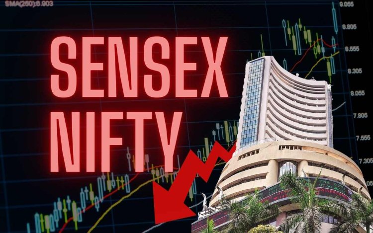 गिरावट के साथ शेयर बाजार की शुरुआत: सेंसेक्स 350 और निफ्टी 120 अंक टूटा