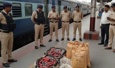 डभौरा पुलिस की बड़ी कार्रवाई, ट्रेन से 50 किलो विस्फोटक बरामद