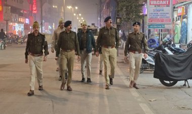 नए साल से पहले अलर्ट मोड पर रीवा पुलिस, SP ने किया शहर का दौरा