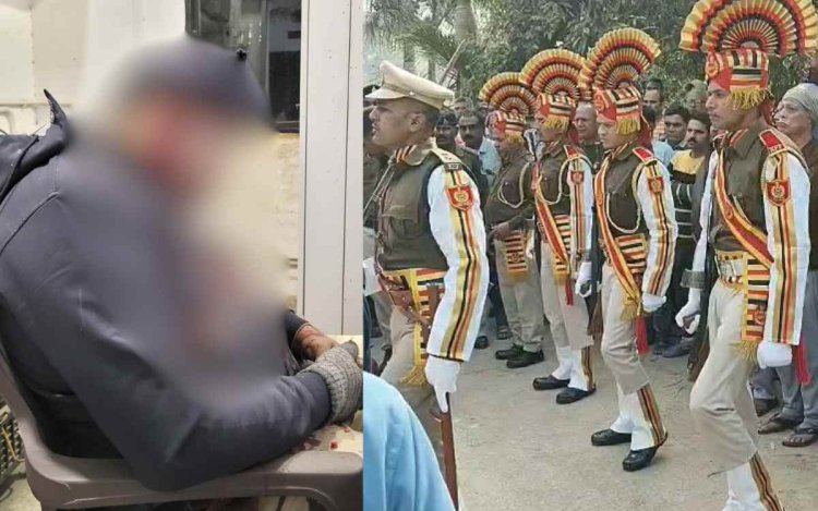 ड्यूटी के दौरान हत्या के बाद RPF आरक्षक पी.के. मिश्रा को रीवा में गार्ड ऑफ ऑनर