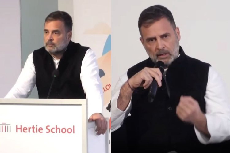 जर्मनी में राहुल गांधी का बड़ा बयान: कहा- CBI-ED का हथियार की तरह हो रहा इस्तेमाल, BJP संविधान खत्म करने की साजिश रच रही