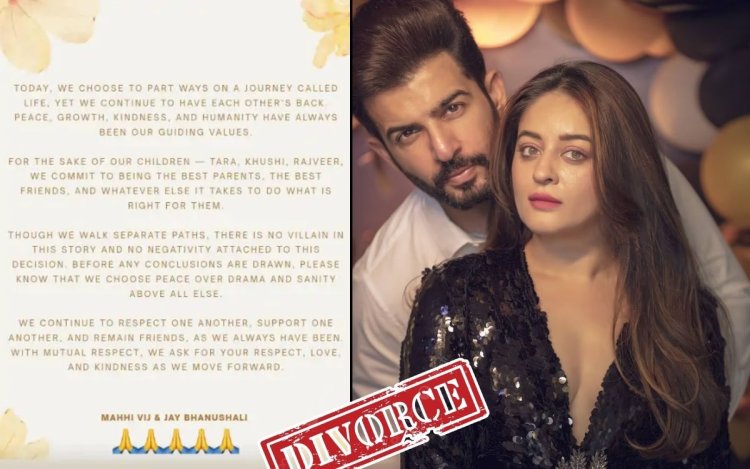 जय भानुशाली और माही ने लिया तलाक, इंस्टाग्राम पर दी जानकारी