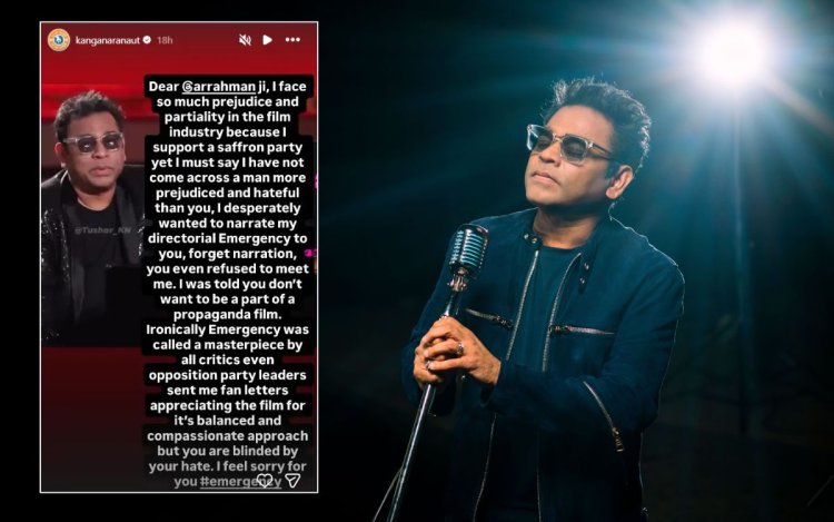 AR Rehman के बयान पर विवाद: जावेद अख्तर के बाद कंगना रनोट भड़की, कहा- आप नफरत में अंधे