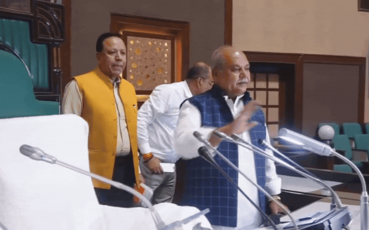 नरेंद्र सिंह तोमर ने विधानसभा का किया निरीक्षण, बजट सत्र की तैयारियों का लिया जायजा