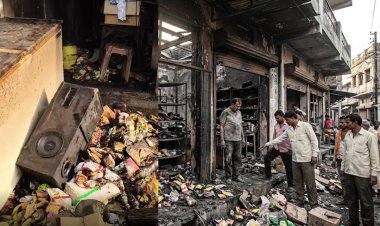 मऊगंज किराना दुकान में लगी आग, लाखों का सामान जलकर खाक