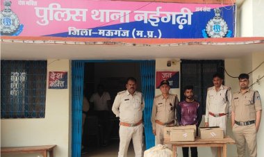 मऊगंज  में 115 लीटर शराब जब्त, तीन तस्कर गिरफ्तार