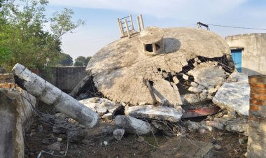 मऊगंज में जल जीवन मिशन की टंकी उद्घाटन से पहले ही ढह गई