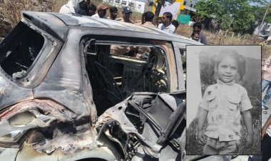 इंदौर: कार के अंदर जिंदा जला 4 साल का मासूम, कार का शीशा तोड़कर बाहर निकाला शव