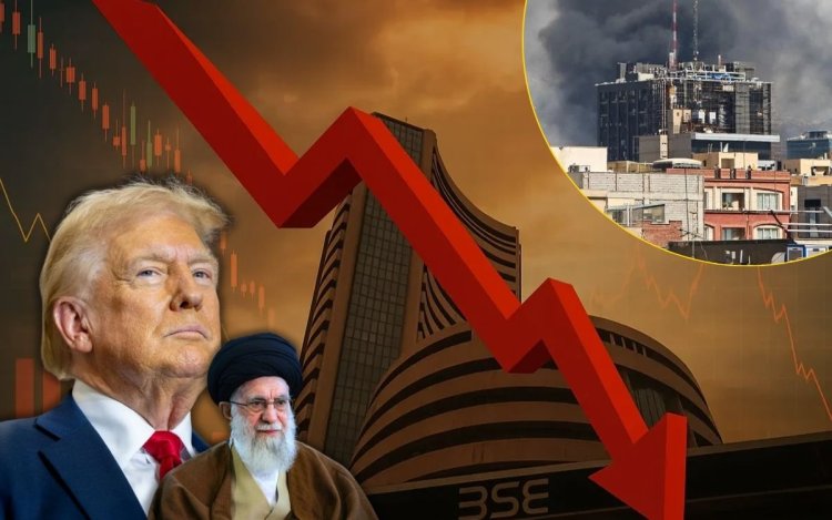 Israel Iran war से शेयर बाजार में भारी गिरावट, सेंसेक्स 2,743 अंक लुढ़का