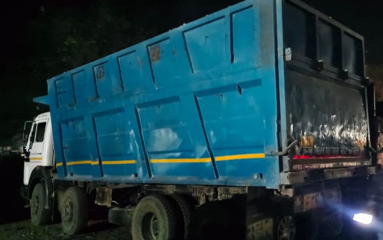रीवा में अवैध खनिज परिवहन पर कार्रवाई, 3 हाईवा वाहन जब्त