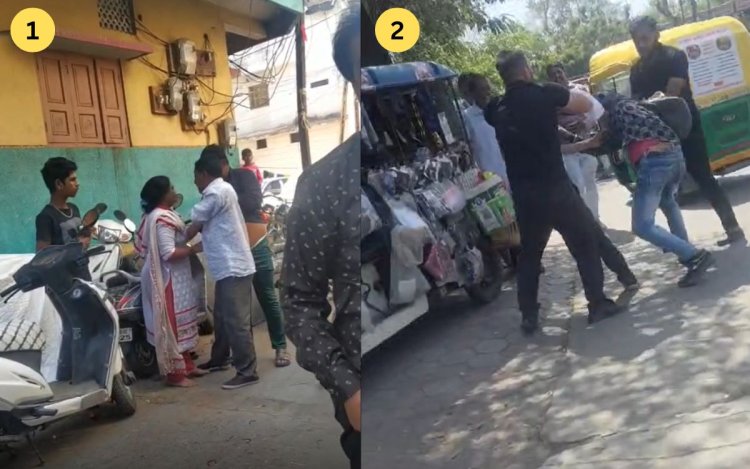 इंदौर में मारपीट के 2 वायरल वीडियो: कहीं युवक की बेरहमी से पिटाई, तो कहीं पत्नी को पति ने सड़क पर पीटा