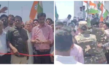 फ्लाईओवर के उद्घाटन में श्रेय लेने की होड़, कांग्रेस कार्यकर्ताओं के बीच हुई झड़प, पुलिस ने संभाला मोर्चा