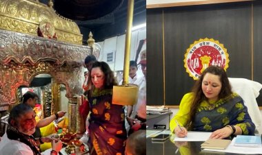 मैहर की नई कलेक्टर ने माँ शारदा के दर्शन के बाद संभाला पदभार, व्यवस्थाओं पर जताई सख्त नाराजगी