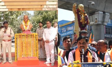 अंबेडकर जयंती पर भोपाल में सीएम मोहन यादव ने दी पुष्पांजलि