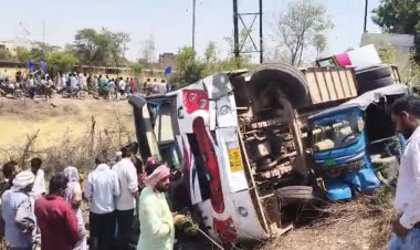 सतना-चित्रकूट मार्ग पर बड़ा हादसा: अनियंत्रित बस पलटी, 25 से अधिक यात्री घायल