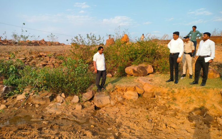 मऊगंज कलेक्टर ने बिछिया नदी के उद्गम स्थल का किया निरीक्षण