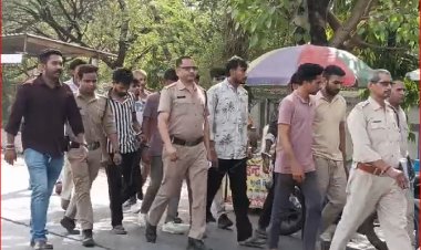 रीवा में उपद्रवी छात्रों पर पुलिस का एक्शन, आधा दर्जन गिरफ्तार, शहर में निकाला जुलूस