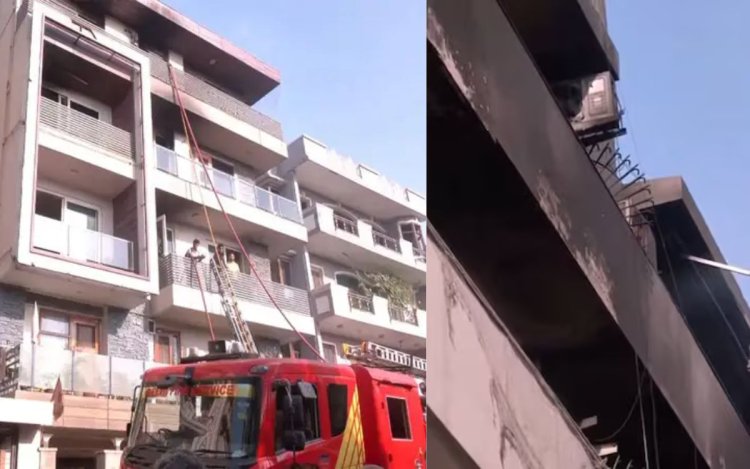 दिल्ली में 4 मंजिला इमारत में लगी भीषण आग, 9 लोगों की दर्दनाक मौत