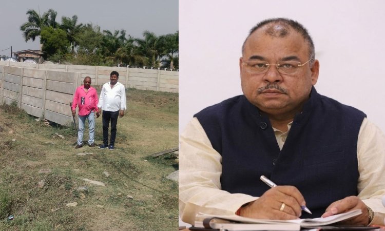 MLA अभय मिश्रा पर जमीन कब्जाने का आरोप, बाउंड्री तोड़कर निर्माण की कोशिश से बढ़ा विवाद