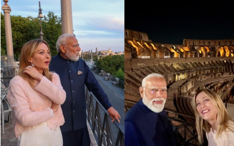 'Welcome to Rome, My Friend': Meloni से मिले Modi, डिनर के बाद दोनों प्रधानमंत्री साथ में कोलोसियम घूमने गए