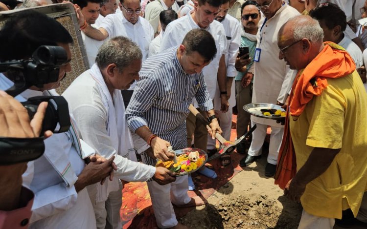 रीवा में बनेगा कांग्रेस कार्यालय, कांग्रेस प्रदेश अध्यक्ष ने किया भूमि पूजन