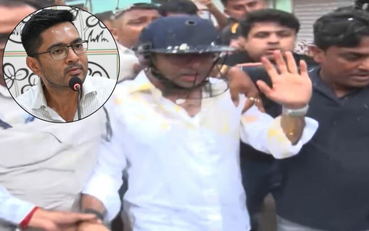 ममता बनर्जी के भतीजे पर हमला: कपड़े फाड़े-अंडे फेंके, अभिषेक ने हेलमेट पहनकर बचाई जान