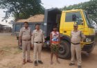 सिंगरौली: पुलिस की बड़ी कार्रवाई, अवैध रेत से भरा बिना नंबर का मिनी ट्रक जब्त