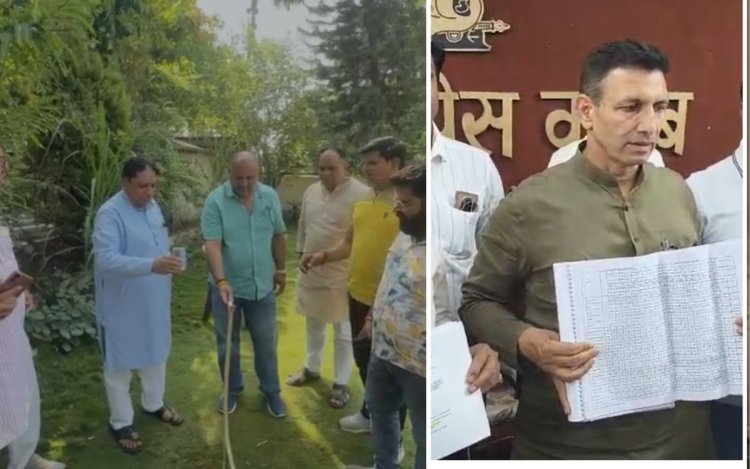 इंदौर में पानी पर सियासत तेज: कांग्रेस के आरोपों के बीच बीजेपी नेता ने पाइपलाइन का पानी पीकर किया गुणवत्ता का दावा