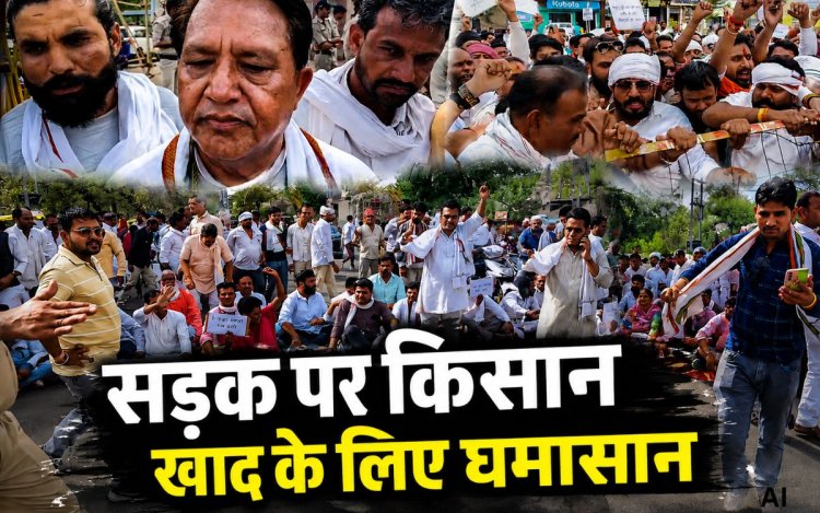 अशोकनगर में खाद संकट पर कांग्रेस का जोरदार प्रदर्शन, कलेक्ट्रेट के सामने चक्काजाम कर सरकार को घेरा