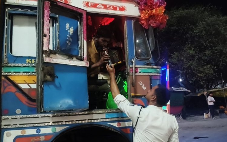 शराब पीकर वाहन चलाने पर सिंगरौली में 5 ट्रक चालकों पर कार्रवाई, 55 हजार रुपये जुर्माना