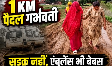मऊगंज के सरबरा गांव में सड़क के अभाव में गर्भवती को 1 किमी पैदल ले गए परिजन, एंबुलेंस नहीं पहुंच सकी