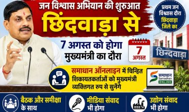 छिंदवाड़ा से होगी जन विश्वास अभियान की शुरुआत, 7 अगस्त को CM मोहन सुनेंगे जनता की शिकायतें