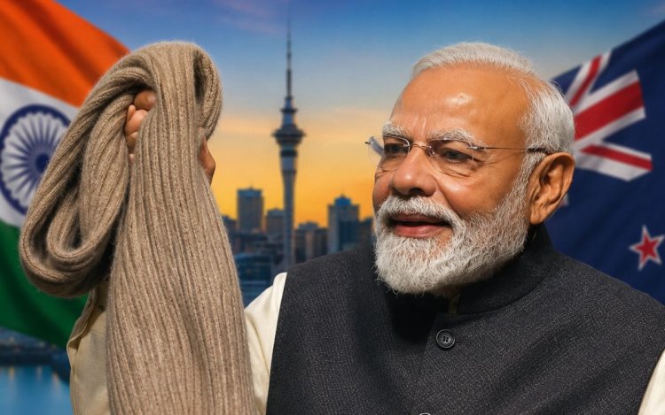 न्यूजीलैंड में PM मोदी ने दिखाया 30 साल पुराना मफलर, सुनाया तीन गिफ्ट मिलने का दिलचस्प किस्सा