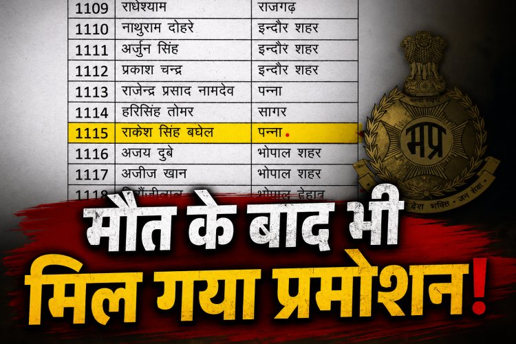 मृत पुलिस जवान का नाम प्रमोशन लिस्ट में, मध्य प्रदेश पुलिस की बड़ी चूक पर उठे सवाल