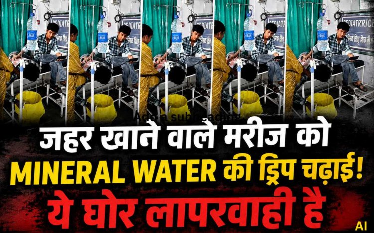 डिंडोरी जिला अस्पताल में बड़ी लापरवाही! जहर खाने वाले नाबालिग को मिनरल वाटर की बोतल से चढ़ाई ड्रिप, जांच के आदेश