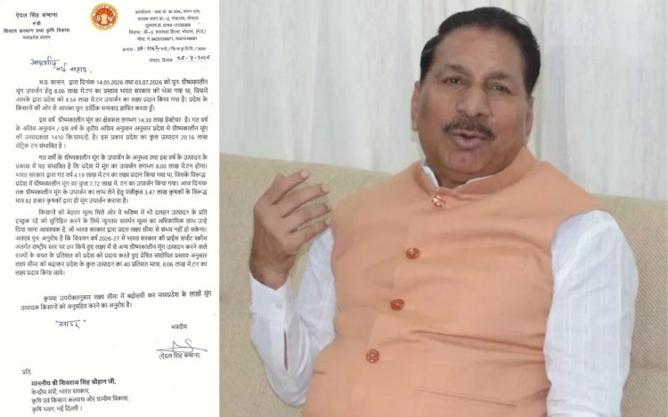 मूंग खरीदी का लक्ष्य बढ़ाकर 8.06 लाख टन करने की मांग, Edal Singh Kansana ने केंद्रीय कृषि मंत्री को लिखा पत्र
