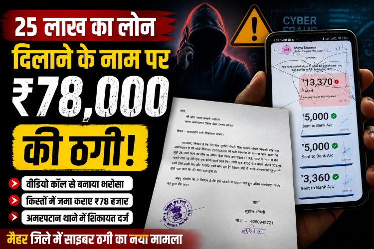 मैहर में 25 लाख रुपये के लोन का झांसा देकर ₹78 हजार की साइबर ठगी, पीड़ित ने पुलिस से लगाई गुहार